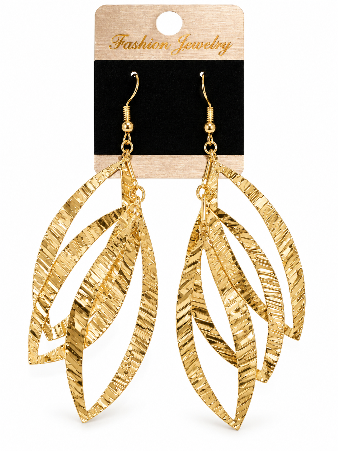 Elegante goldfarbene Ohrringe
