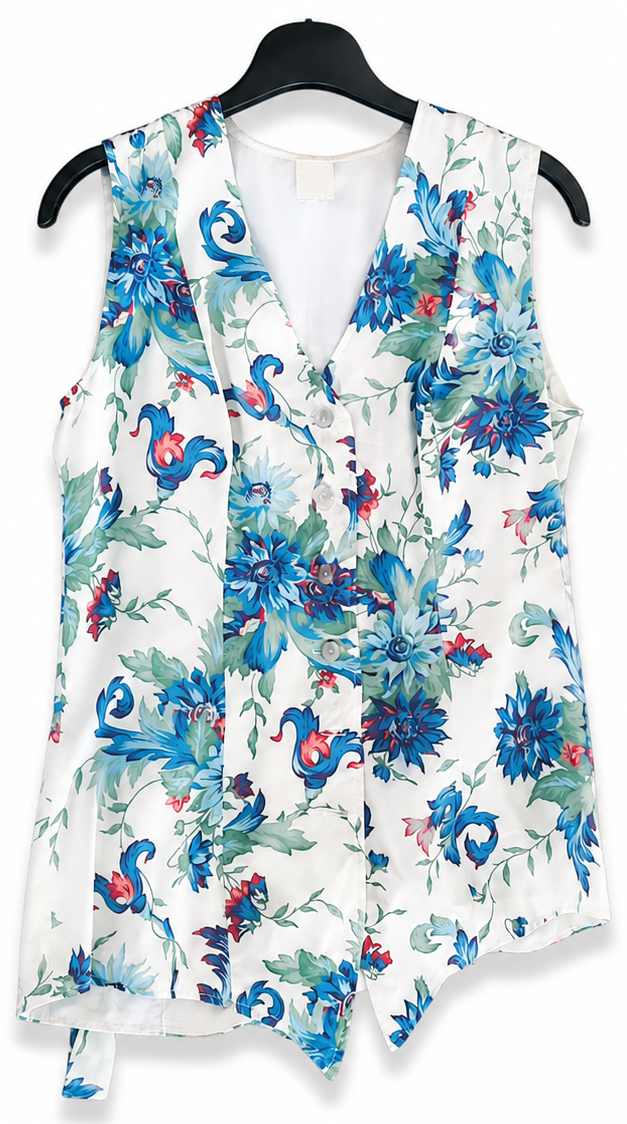 Ärmellose Bluse mit floralem Muster