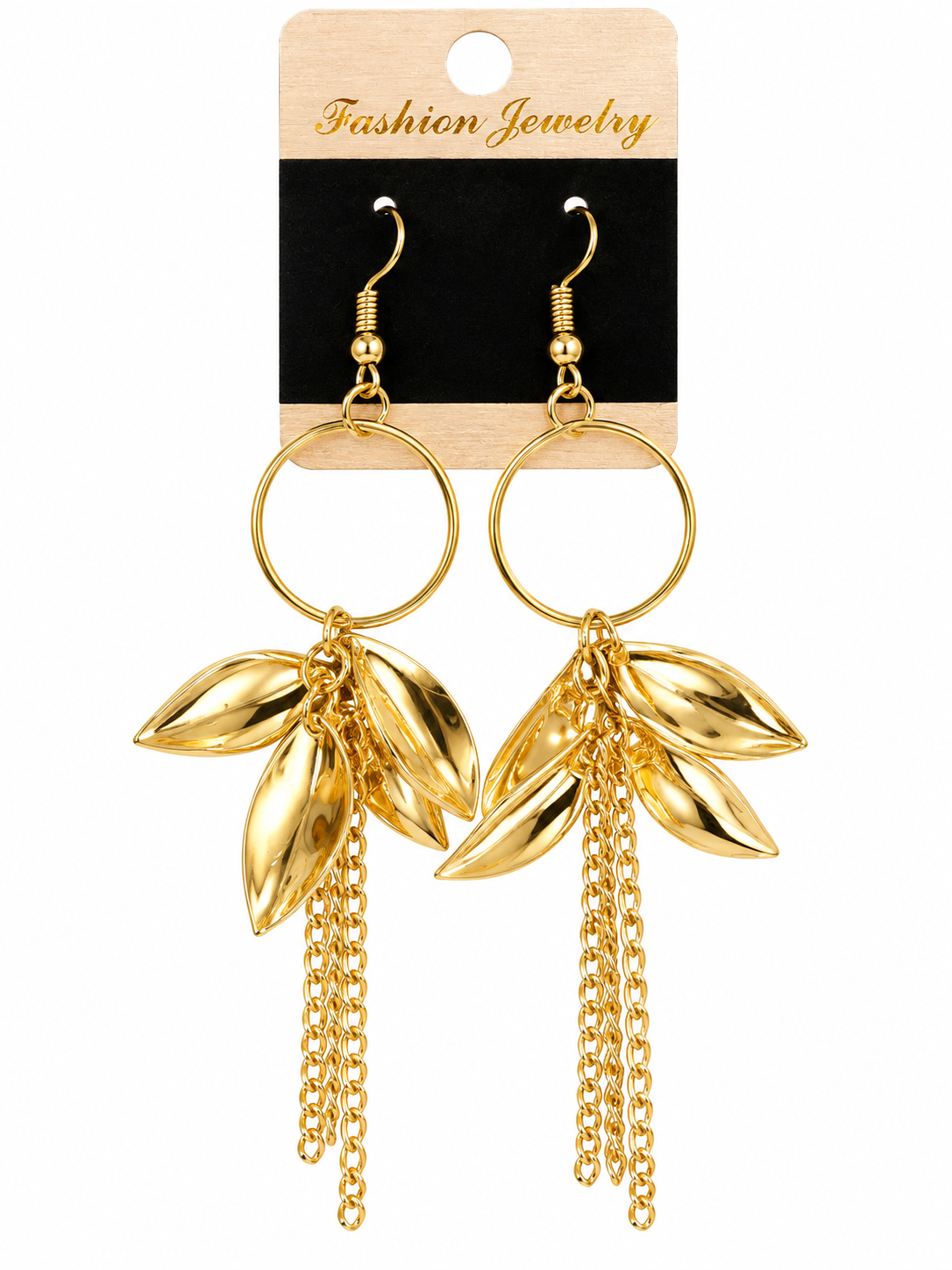 Elegante goldfarbene Ohrringe