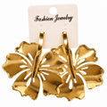 Elegante goldfarbene Blüten-Ohrringe